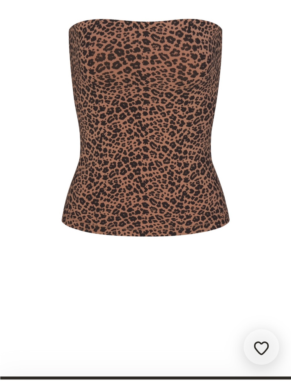 NWT- SKIMS - Cotton Jersey Tube Top - Sienna Natural Leopard - XS - Picture 5 of 8